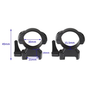Heavy-Duty Steel <b>Quick</b> <b>Release</b> Mount Rings 30mm 21mm Base Outdoor Optics Bracket 49mm 197g Outdoor Equipment - Product Image 5