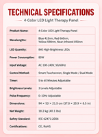 Máquina Profesional de Terapia de Luz LED PDT Portátil, Dispositivo de Belleza Facial con Luz Roja, Azul, Amarilla e Infrarroja, Detox para Salón de Belleza y Spa