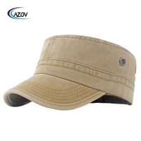 Gorras y Sombreros Deportivos Planos de Algodón Ligero AZOV al por Mayor, Colores Personalizados para Mujeres y Hombres, con Letras Modernas, para Caza, Viajes y Actividades al Aire Libre
