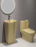 Vente directe d'usine salle de bain moderne articles sanitaires Siphon en céramique une pièce toilettes lavabo éviers ensemble Wc