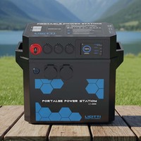 Generador Solar Portátil de 12V y 2000W con Batería LiFePO4, MPPT, Onda Sinusoidal Pura, Impermeable, Estación de Energía de Respaldo para RV y Automóvil