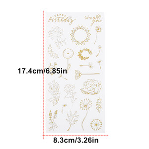 <b>Retro</b> Floral <b>Decorative</b> Stickers Thermal Transfer Printing Self-adhesive DIY Home <b>Decoration</b> - Product Image 5