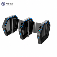 Barrière pivotante automatique, système de contrôle d'accès RFID QR biométrique, prêt à l'emploi, pour immeuble de bureaux intelligent, tourniquet hexagonal