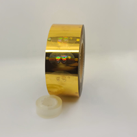 Autocollant holographique transparent adhésif personnalisé à usage unique anti-contrefaçon avec matériau PET pour bougies, artisanat, cadres photo