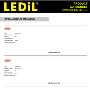 LEDils CP13069_IRENE-IR-4 IR Lens 21.6mm 65x65° Rectangular Beam 92% Efficiency for 3535 IR LED CCTV Security Camera - Product Image 6