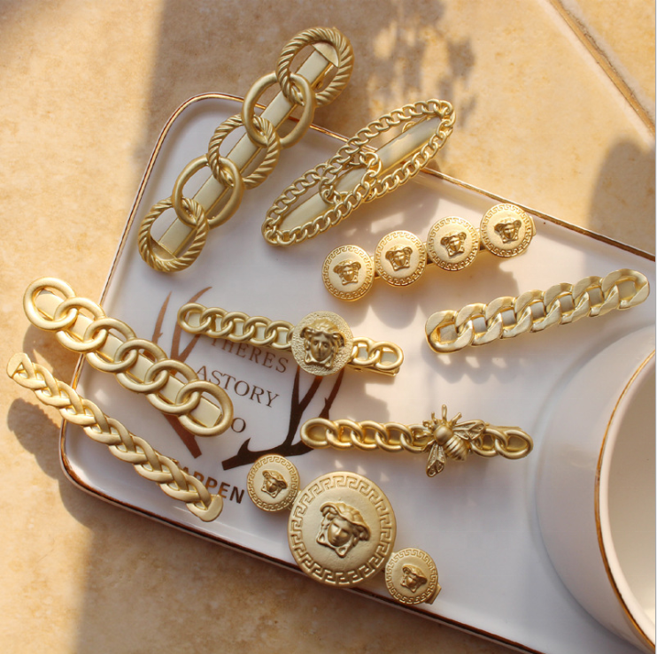 Lion Hair Barrettes Metal Chain Hair