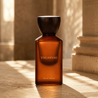 Flacons de parfum carrés en verre de luxe de haute qualité vides 50 ml avec pulvérisateur à pompe sérigraphié mat
