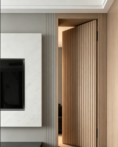Puerta Interior Moderna Minimalista de Madera sin Marco, Oculta e Invisible, con Aislamiento Acústico, para Casa, Villa, Apartamento, Dormitorio, Secreta - Product Image 5
