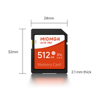 Kartu SD Plastik MIOMGN V30 Kecepatan Tinggi 128G Kelas 10 U3 Tahan Air Antimagnetik untuk Fotografi & Videografi Digital