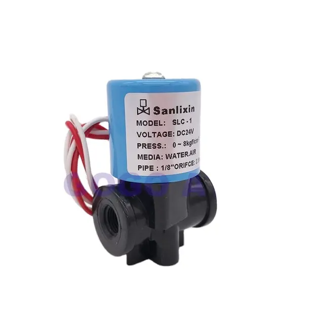 SLC-1 high quality 2 way Plastic water dispenser mini solenoid valve 1/8" BSP 12V 24V normal close for water purifier RO machine