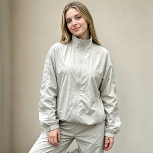 Conjunto deportivo de dos piezas para mujer, chaqueta con cremallera completa, chándal informal para mujer, conjuntos deportivos para mujer. - Product Image 3
