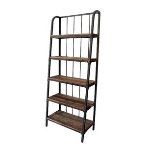 KVJ-7439 Industrial Antique Bookcase <strong>French</strong> Wood Iron Steel <strong>Shelf</strong> - Product Image 5