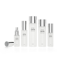 Emballage de luxe pour soins de la peau 20 25 30 50 80 100 120 ml bouteille vide de toner givré bouteille de pompe en verre mat cosmétique