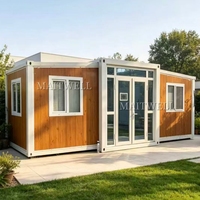 Module de bureau modulaire en acier pliable et extensible, conteneur habitable, mini-villa triangulaire, unité de bureau extérieure pour chantier et stockage