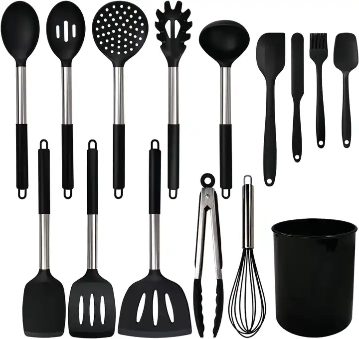 Silicone Cooking Utensils Set, Heat Resistant Kitchen Utensils