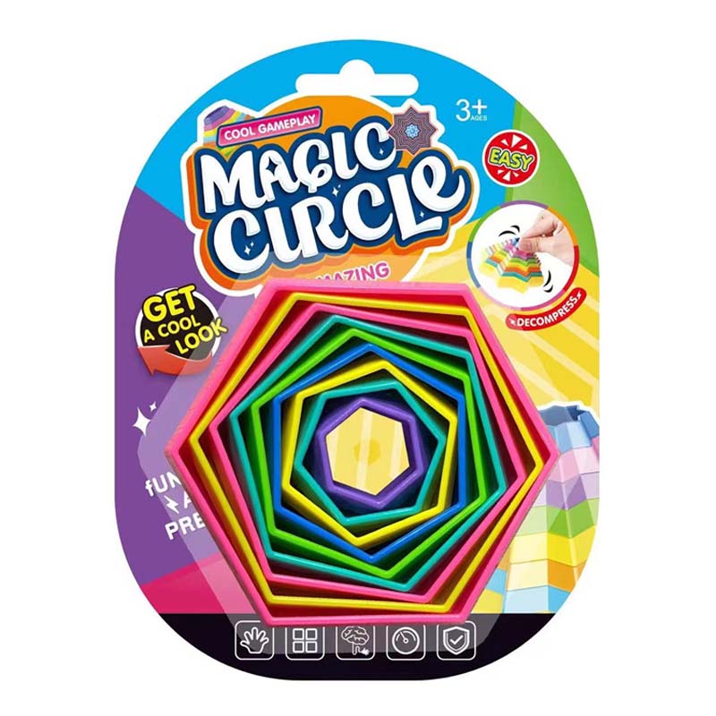 Magic Circle 3D Colorful Educational Stacked Toys for Relaxation