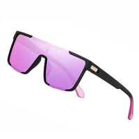 Gafas de Sol de Plástico para Mujer, TR90 Recicladas, Novedades 2024, Marca de Una Pieza, Gafas de Sol Polarizadas de Moda para Mujer, para Exteriores