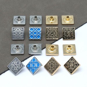 Tùy Chỉnh Ưa Thích Kim Loại Báo Chí Snap Nút Vuông 4 Phần Kẽm Hợp Kim Bìa Nút Cho May Mặc Cổ Điển Hồi Giáo Thobe Snap Nút - Product Image 5