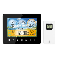 Station météo domestique thermomètre numérique température humidité affichage électronique horloge de bureau Station météo intelligente sans fil