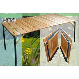 TAVOLO DOPPIO IN LARCH 140X70 H 72CM - Product Image 1