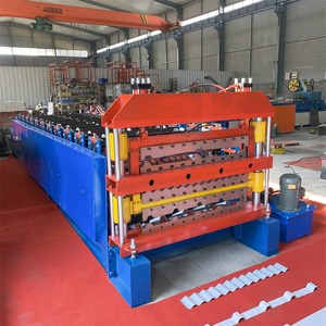 PPGI Sheet Roof Roll Forming Machine Roofing Panel Rolling Forming Machine Three Layer <b>Metal</b> Roll Forming Machine - Product Image 1