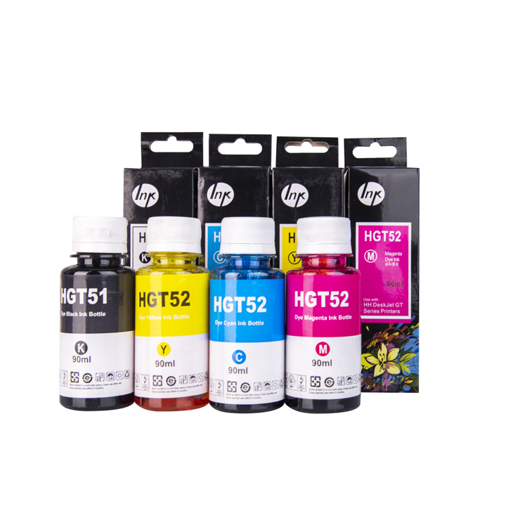 CYMK Universal Kit HP Refill Black Ink HP HGT51 HGT52 HP Bulk Dye Ink