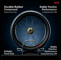 Ensemble de roues Supermoto en alliage d'aluminium CNC KYZ 17 pouces Talaria MX3 MX4 Argent chromé Anodisé Kit complet pour vélo électrique et moto tout-terrain