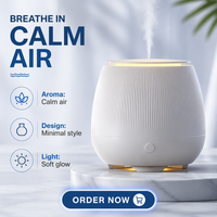 Diffuseur d'arômes 150 ml à prix d'usine avec lumière cyclique sept couleurs et humidificateur à brume fine pour la maison, garantie 1 an