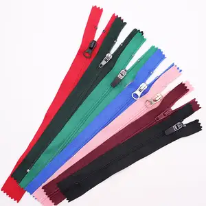 KY Factory 5# 20cm Cierre Nylon Zipper Polyester Tape With Nylon Teeth Close End Nylon Coil Zipper For Bag