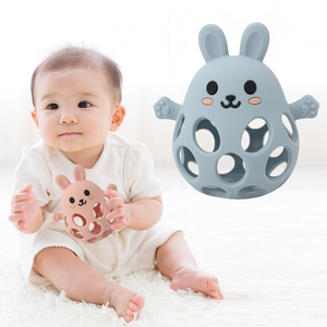 Factory BPA Free Chewable Infant Baby Teething Toys Kids Sensory Rattle Silicone Teether - Product Image 1