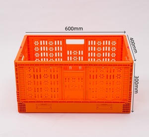 Vegetable &amp; Fruit <strong>Packing</strong> Stackable Foldable Recyclable Plastic <strong>Crates</strong> 400x600 Collapsible Eco-Friendly Storage Container - Product Image 2
