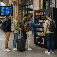 Distributeur automatique à écran tactile, machine de vente intelligente pour magasin sans personnel, centre commercial, bureau, école, hôpital