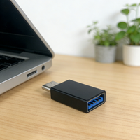 Adaptateur USB C vers USB, coque en alliage d'aluminium, protection contre les courts-circuits, compatible MacBook Type-C, tout neuf