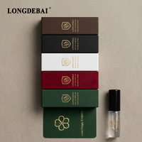 Vente en gros de flacons de parfum miniatures de 2 ml et 3 ml avec porte-carte en papier personnalisé pour cadeaux promotionnels et campagnes marketing