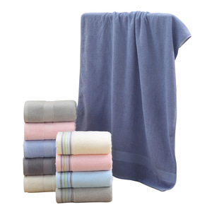 Toallas de baño Qinrou 70x140cm de algodón puro, suaves y absorbentes para uso en casa, playa y hotel. - Product Image 5