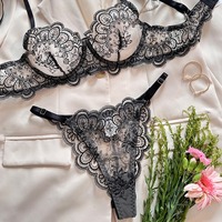 Fancy Kant Sexy Lingerie Voor Fijne Vrouwen Doorzien Intieme Nacht Bloemen Bilizna Sexy Sensuele Exotische Sets