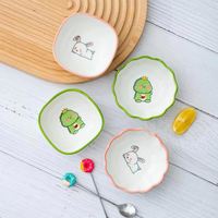 Petits plats et bols décoratifs en forme de fruits pour la maternelle, assiettes en céramique pour condiments, usage domestique et pour animaux de compagnie