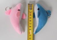 Peluche dauphin de 10 cm, écologique, avec porte-clés mousqueton, pour cadeaux de Noël, de mariage et de la Saint-Valentin