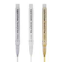 Marqueur acrylique or, argent, blanc, stylo surligneur artistique, ensemble de couleurs métalliques pour étudiants, peinture, marquage, non effaçable, fabriqué en Chine S345-G