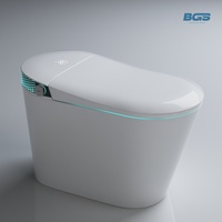 Appareil sanitaire moderne intelligent monté au sol, WC électronique pour filles, chasse automatique en céramique, toilette intelligente P-trap/S-trap