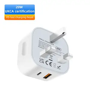 PD20w British standard fast charging A+C socket suitable for Samsung Apple 15 charger UKCA certified manufacturer wholesale