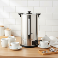 Chauffe-eau électrique commercial en acier inoxydable de haute qualité, bouilloire à eau chaude avec thermostat réglable pour usage domestique et extérieur