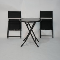 Leader Uplion Ensemble de 3 chaises de table à manger pliable et moderne Ensemble de meubles de jardin confortables pour cour