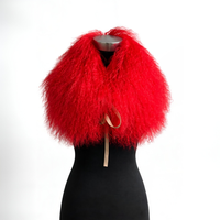 Écharpe pour femme adulte en fourrure de mouton de Mongolie véritable, couleur personnalisée, motif léopard, écologique, moelleuse, taille moyenne, pour l'hiver