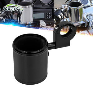 RACEPRO <span class=keywords><strong>Porte</strong></span>-<span class=keywords><strong>bouteille</strong></span> universel personnalisé / <span class=keywords><strong>Porte</strong></span>-boissons pour tous les guidons de <span class=keywords><strong>moto</strong></span> Noir pour Harley Touring Softail Dyna - Product Image 1