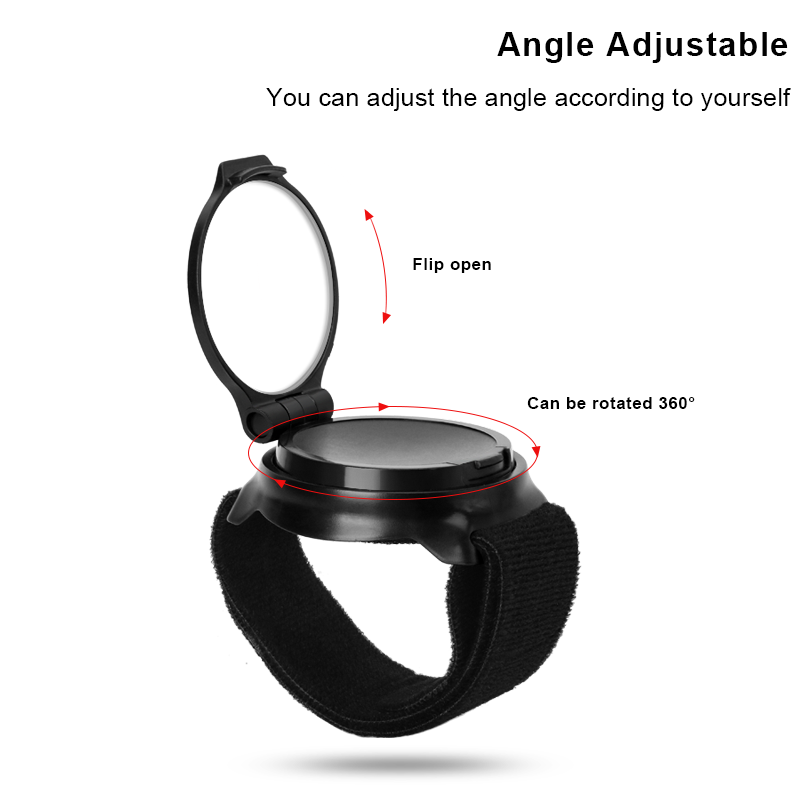 RIDERACE Foldable Rearview Mirror 360 Degrees Rotating Bike Wrist
