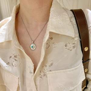 Collier vintage en argent pur S925, style tissu, motif étoile dorée sculptée, luxe, tissage de soie Gula, perles, accessoire de mode - Product Image 3