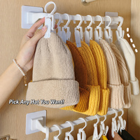 Attaches de rangement en plastique pour armoire, sans perçage, pour chapeaux, bavoirs, serviettes, rideaux, organisateur de rangement domestique