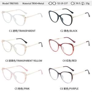 Monturas de Gafas Cat Eye TR7145, Montura Completa, Protección Anti-Luz Azul, Unisex, Material TR90 - Product Image 4