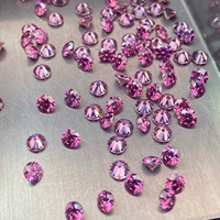 Moissanite Vente Directe d'Usine Couleur Rose 4 mm Rond Brillant Coupe Moissanite Prix Par Carat Vente en Gros